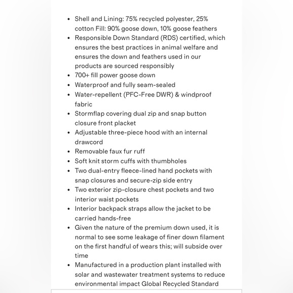 Quince Responsible Down Hooded Long Parka S Black - Picture 6 of 6